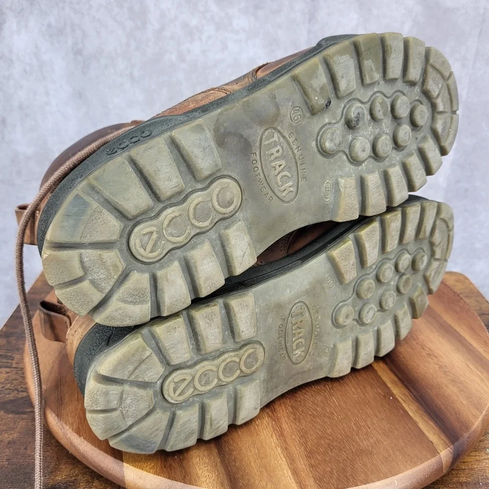 Ecco‎ Track II Hiking Boots Mens 46 U.S. 12 / 12.5 Brown Leather Waterproof